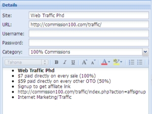 affiliate commission